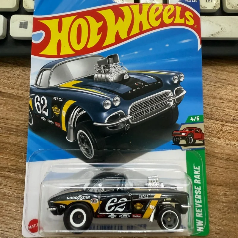 2025 ร้อนของแท้ล้อร้อนJกรณีSuper Treasure Hunt 62 Corvette Gasserสะสม 1:64 รถDiecastรุ่นรถยนต์ของเล่นของขวัญ