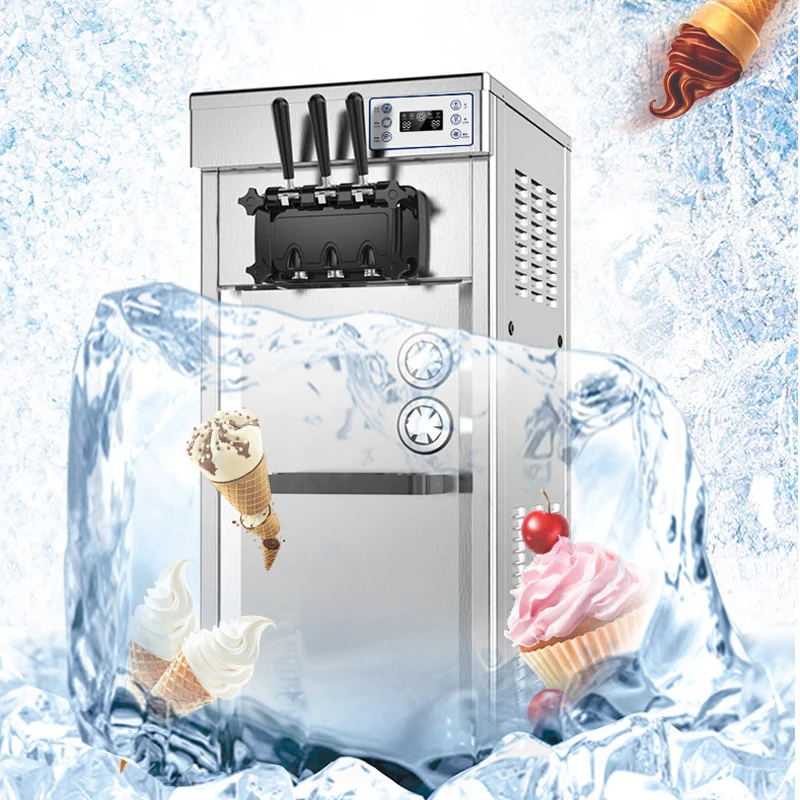 

Ice Cream Machine Commercial Automatic Popsical Maker Large-Scale Thickened Stainless Steel Body Of Cone Intelligent Operation