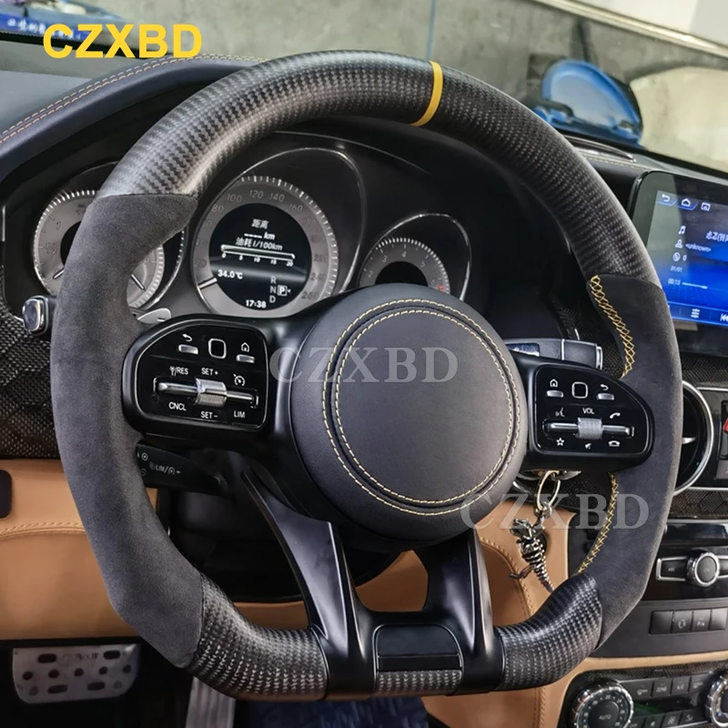 

Подходит для руля Benz Mercedes AMG из углеродного волокна C63 E63 W212 W205 W204 W213 2010-2020 A B C E GL CL Class GLE GLC GLB GLA