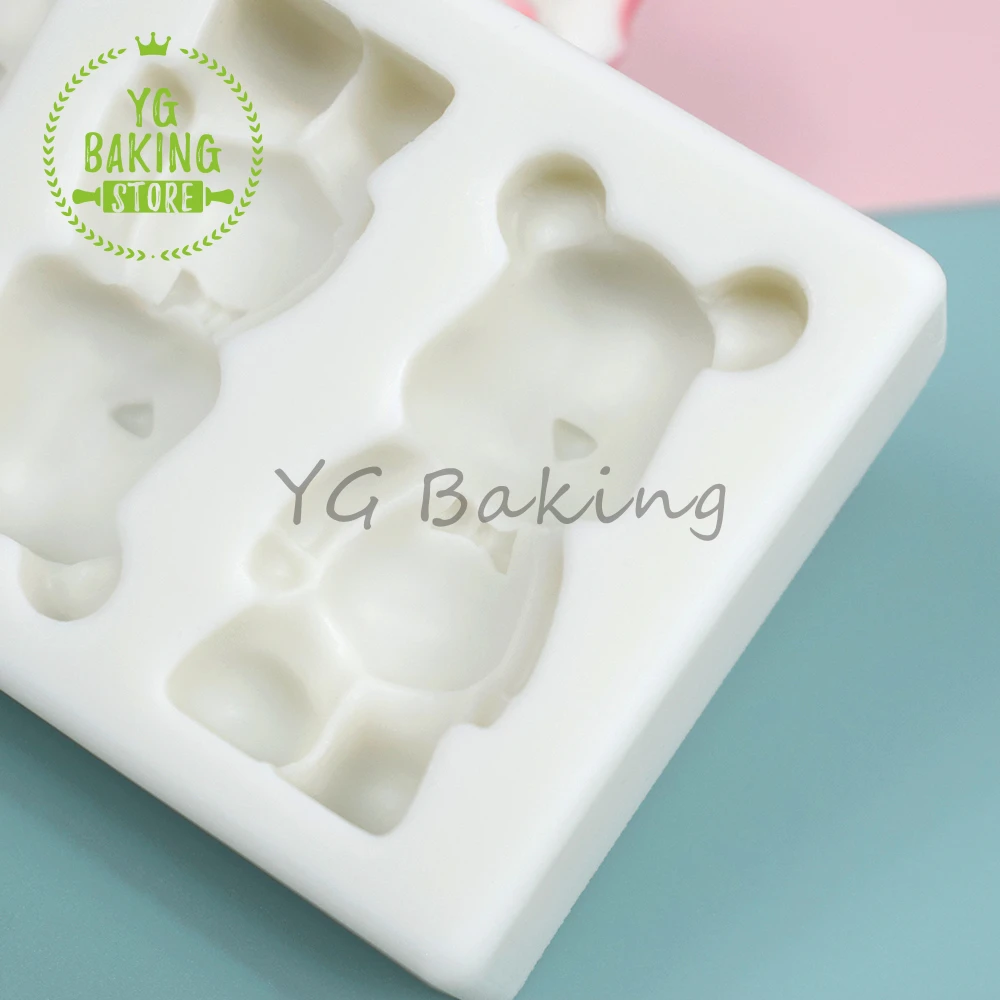 Dorica 3D Baby Bear Design Silicone Mold Sugarcraft Fondant Chocolate Mould DIY Clay Form Cake Decorating Tools Kitchen Bakeware
