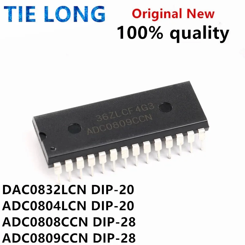 5Pcs 100% New and original ADC0809CCN ADC0809 ADC0808CCN DIP28 DAC0832LCN DAC0832 ADC0804LCN DIP-20 8-bit ADC chip in stock