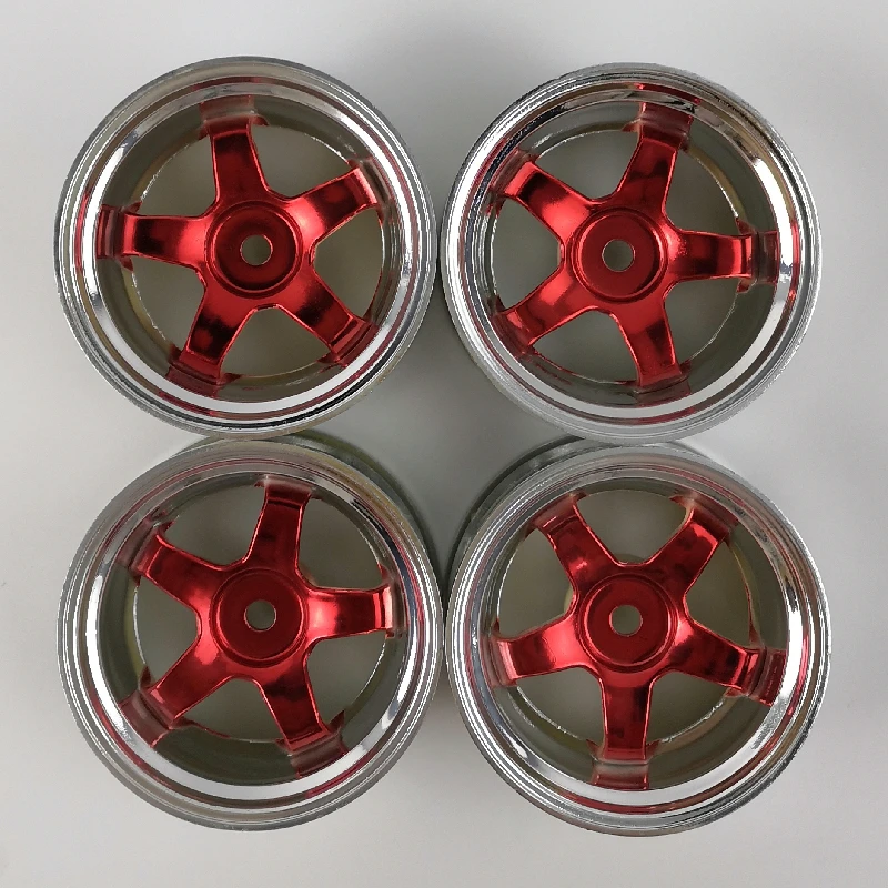 RCカー用プラスチックホイールリム,オフロードドリフト,ツーリングモデル,ホビー,12mmナット,1,10スケール,6 9mmオフセット,4個