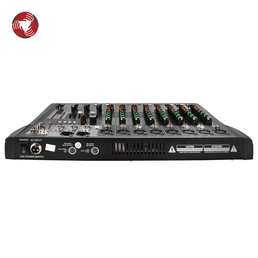 8CH audio mixer console USB professional sound card DSP audio mixer