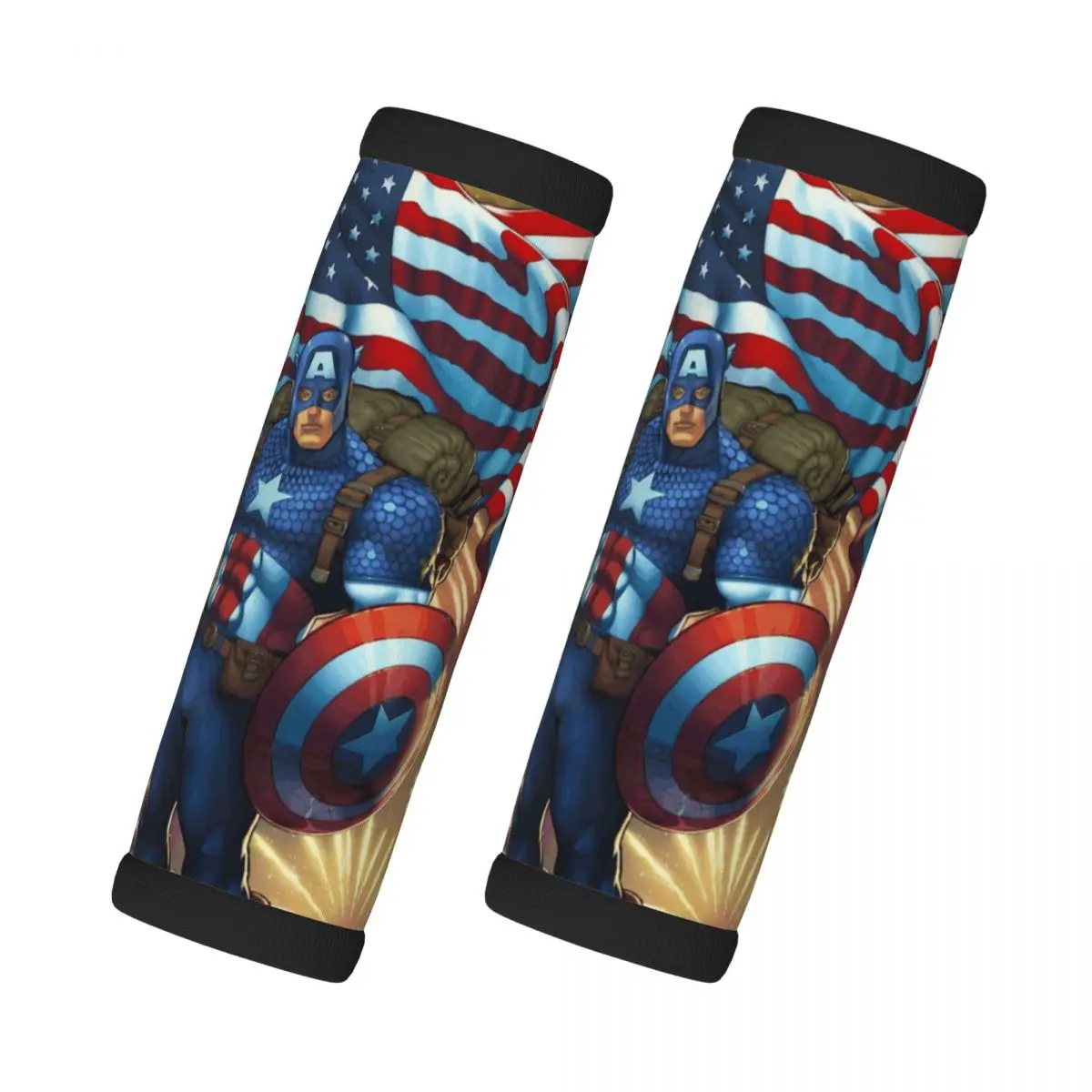 

Винтажная ручка для багажа Капитан Америка на заказ, 2 шт., обертка для дверных ручек, чемоданов, дорожные аксессуары