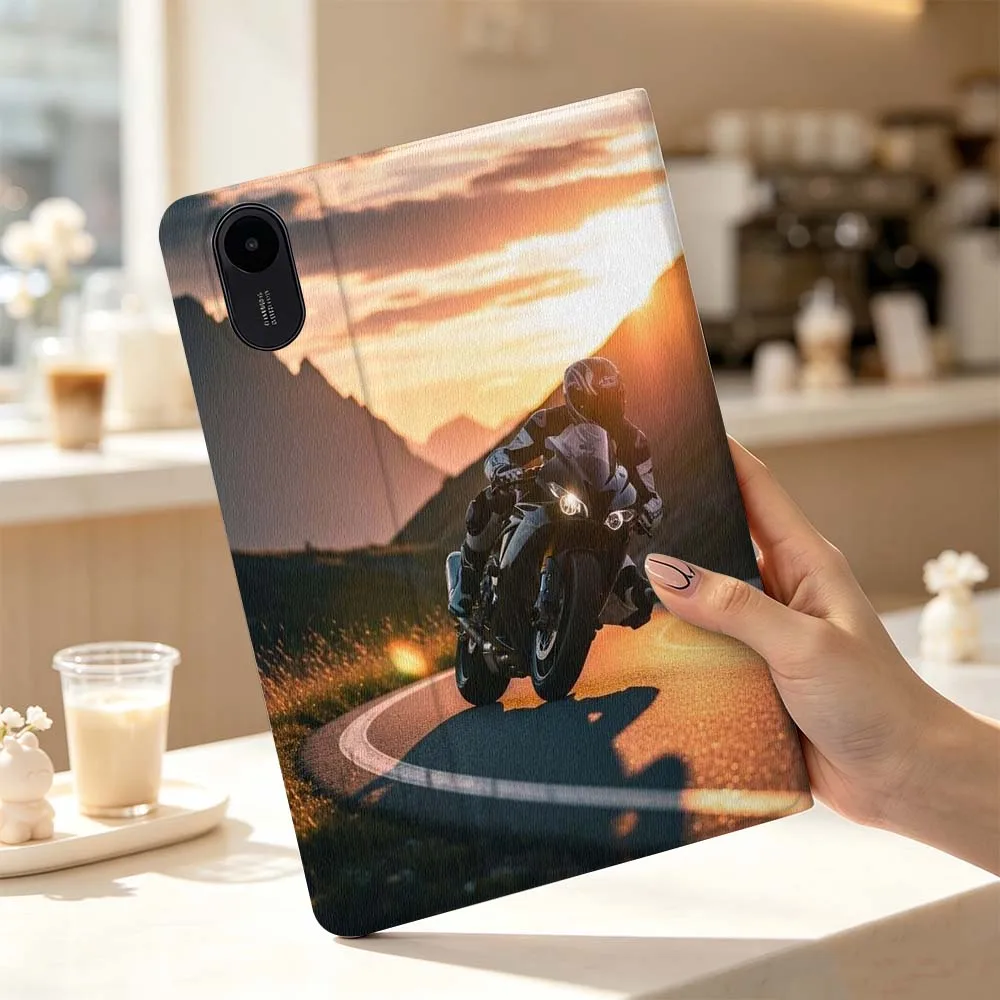 Speeding Motorcycle Racer For Xiaomi Poco Redmi Pad 8 2 4 5 6 6S 7 7S SE Pro Max 14 11 8.7 11.2 12.5 Inch Tablet Case Fashion