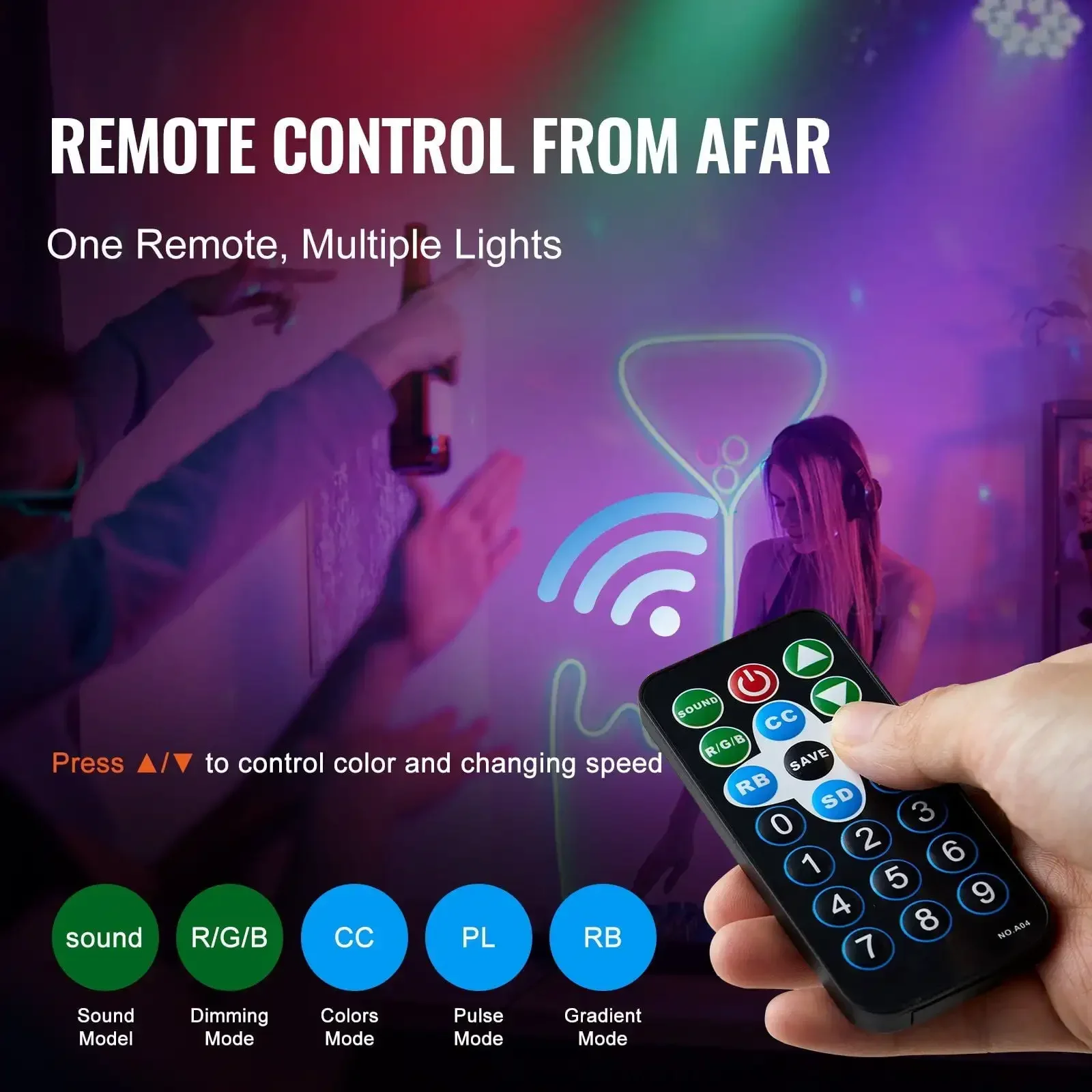 36LED RGB Stage Light PAR Light 7 modos DMX Beam Disco Light Indoor 4-Pack