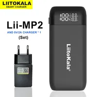 LiitoKala Lii-MP2 18650 21700 100% New Charger For Power Bank QC3.0 Input/Output Digital Display Fast Charging+ 5V2A EU/US/UK