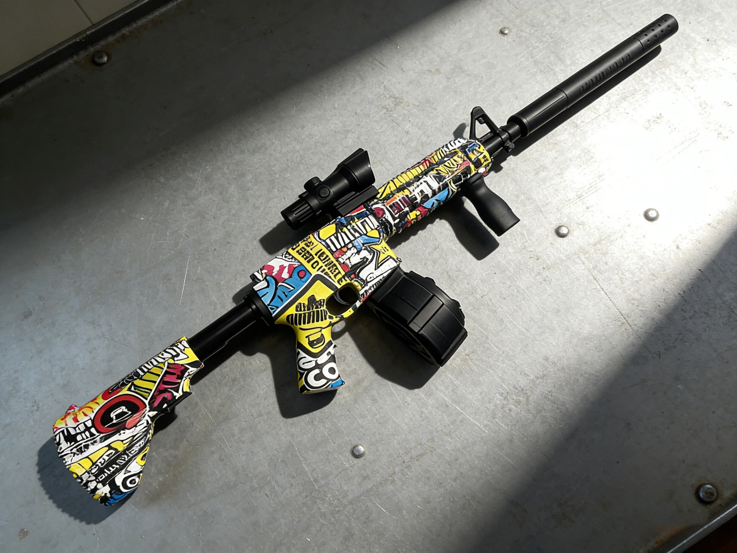 Pistola blaster de gel ebb automática m416 com recuo-blaster de bola de gel totalmente automático de alta velocidade, revista de mais de 500 rodadas, tático ao ar livre