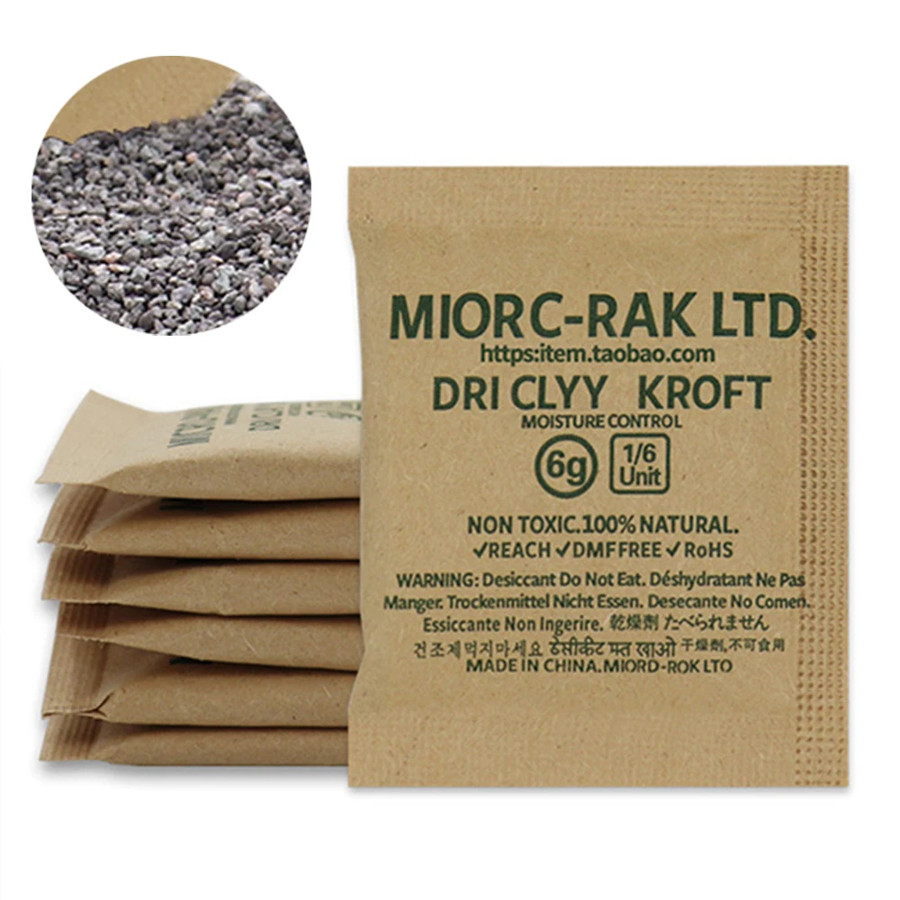 

1/6/17/33 г Монмийонитовый осушитель, подарочная коробка, сумка для сушки крафт-бумаги, камера, обувь, адсорбент одежды