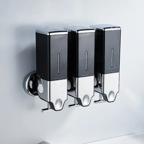 Imagen 1 del producto Dispensador de jabón líquido a presión Manual, 500Ml, montaje en pared, champú, Gel, contenedor de líquido para ducha, accesorios de baño