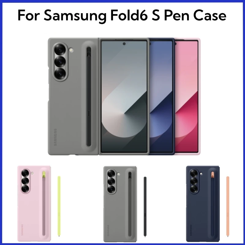 Original For Samsung Galaxy Z Fold6 S-Pen Case,Silicone Cover Standing With Z Fold 6 Phone Spen Cases