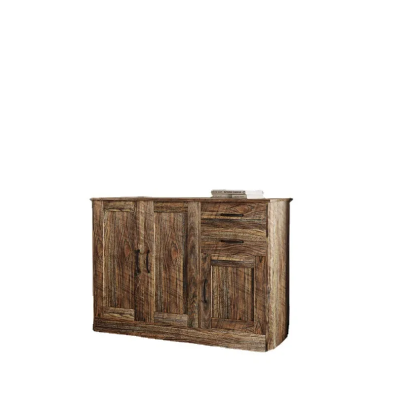 

New Chinese black walnut dining side cabinet minimalist light luxury retro style living room tea multi function