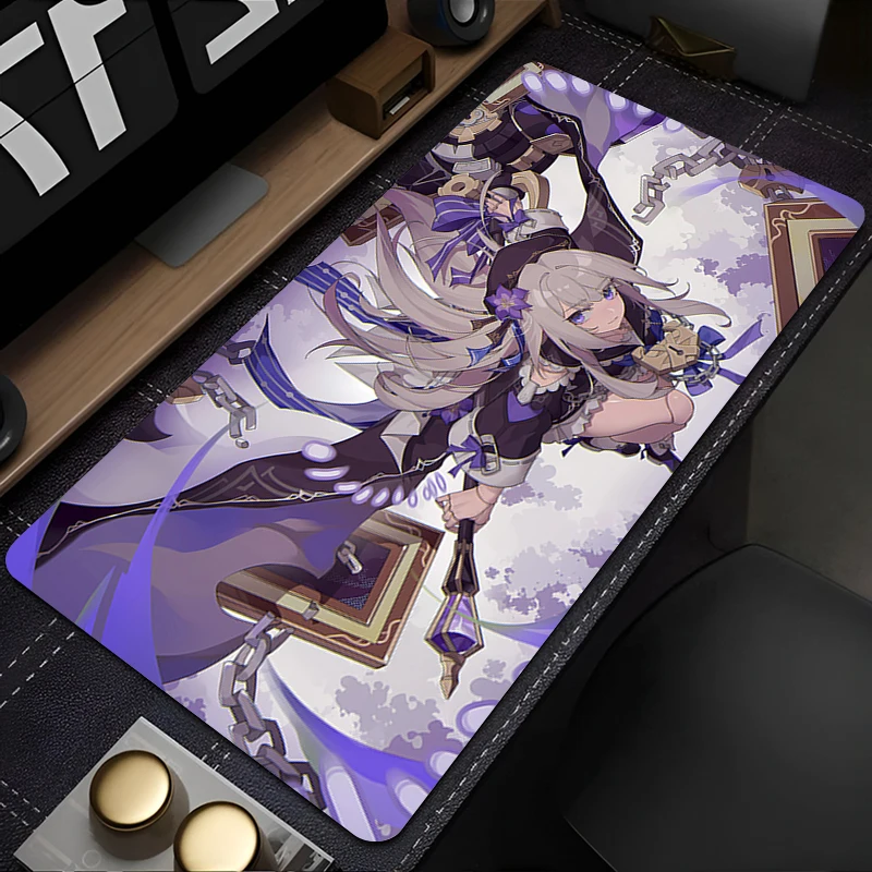 Mouse Pad Gamers Computer Extended Game H-honkai Star Rail Herta Mousepad Laptop Desk Mouse Mat Keyboard Rubber Durable Carpet