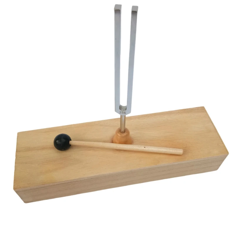 256HZ Tuning Fork With Wooden Resonant Box Acoustic Science Tools For Sound Therapy, Yoga, Meditation And Relaxation