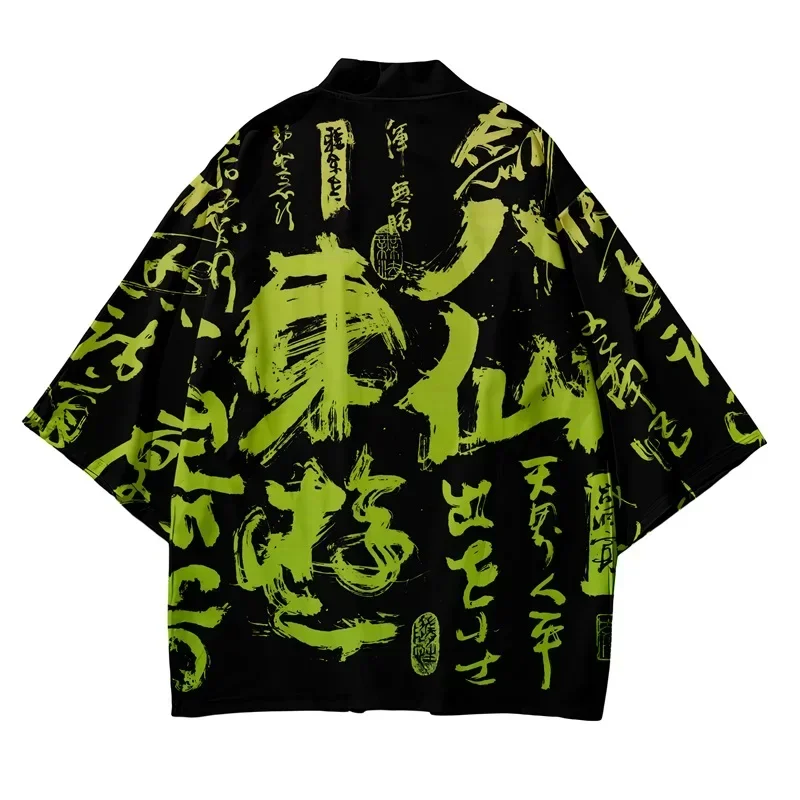 Kimono Samurai Tradicional Japonês, Homens e Mulheres Harakuju Cardigan, Moda Yukata, Unisex Anime Streetwear, Haori, Verão