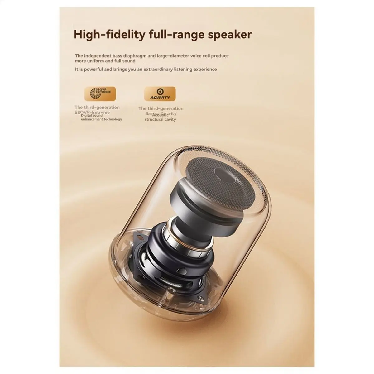 

Model Bluetooth Speaker - Mini Portable Desktop Speaker with Enhanced Bass, Hi-Fi Sound & Stylish Design Blue