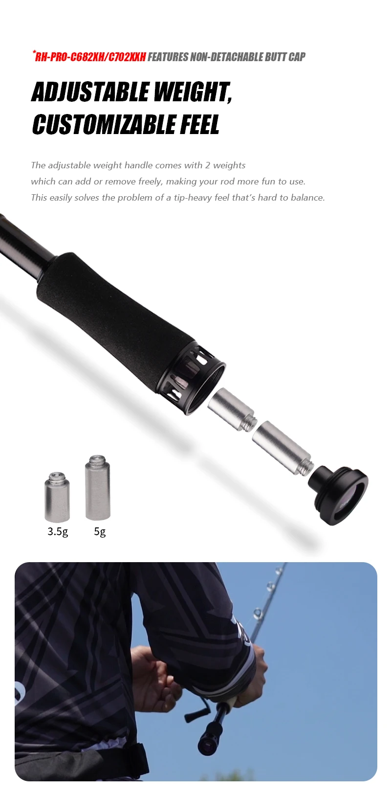 PURELURE NEW SHARPEN Pro 3,5-38g 5ft 6ft Spinn- und Casting-Ruten mit XF-Aktion, FUJI-Ringen für Zander, Barsch, Hecht und Wels – Detail 7