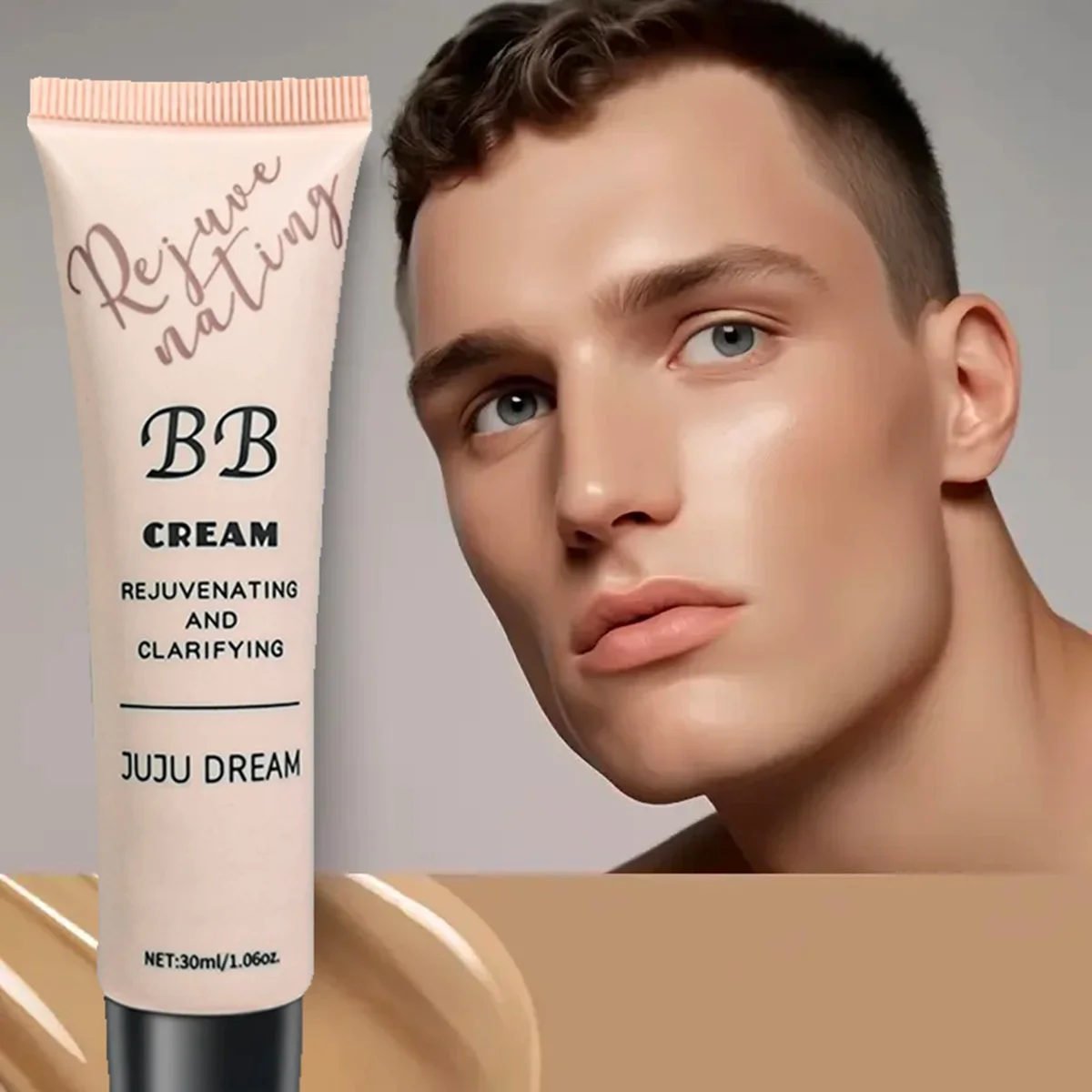 

Men’s BB Cream – Full Coverage, Waterproof,Long-Lasting, Natural Matte Finish,Certified, Skin-Friendly, Quick Base for All Looks