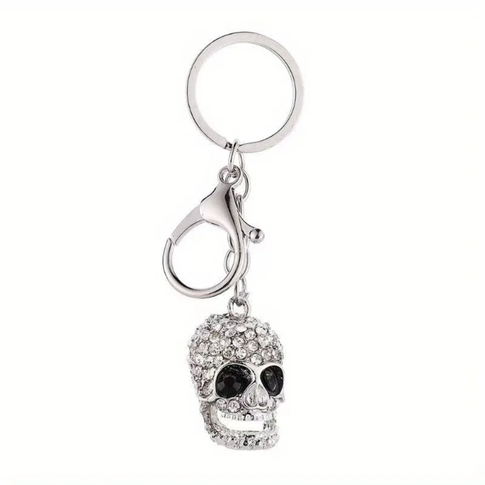 Vintage-Charme Originalität Halloween Metall-Schlüsselanhänger Beliebter Mode-Schmuck für Männer und Frauen Totenkopf-Schlüsselring Anhänger Geschenkverpackung – Detail 5