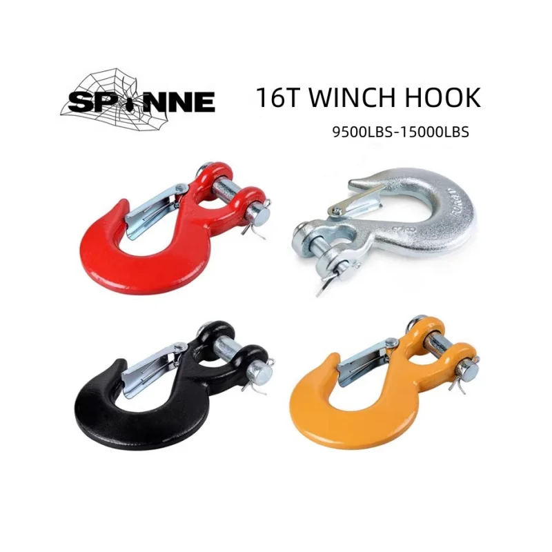 9500lbs-15000lbs 16Ton Forged Steel Winch Cable Hook