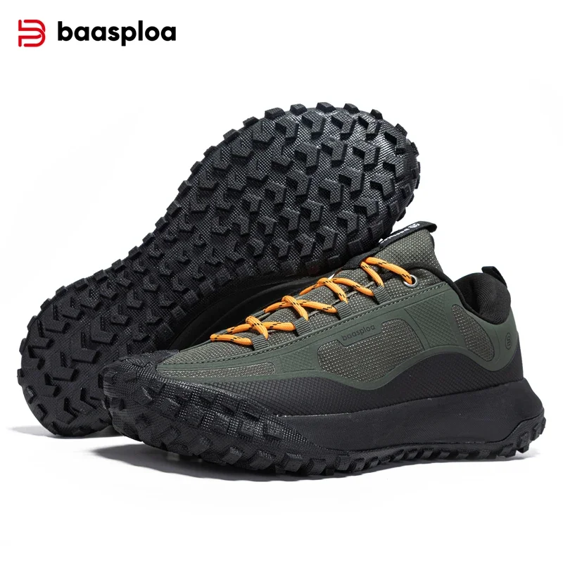 Baasploa homens caminhadas sapatos nova fahsion à prova dwaterproof água tênis ao ar livre para homem conforto tênis casuais masculino antiderrapante resistente ao desgaste