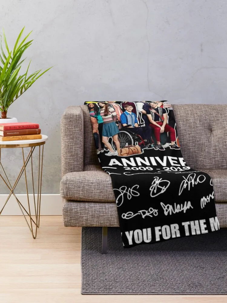 #Glee 10Th Anniversary All Cast Signed Thank You Throw Blanket Sofa Throw Blanket Fuzzy Blanket Comforter Blanket