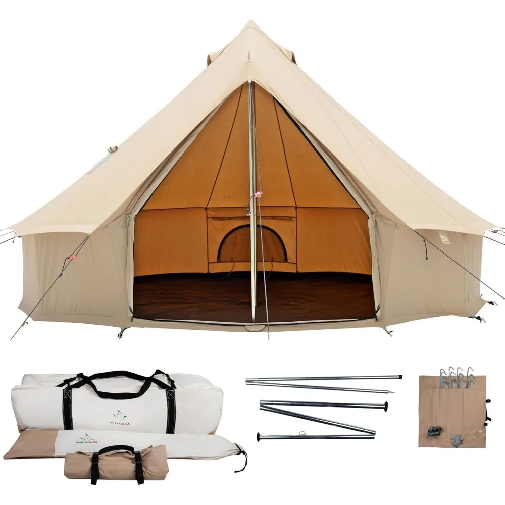 Regatta Canvas Bell Tent - w/StoveJack, Waterproof, 4 Season Luxury Camping and Glamping Yurt Tent Outdoor