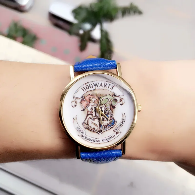 Harried Potters Quartz Watches Castle Watch Magic School Hogwarts Clock Belt Watch Fashion Toy Academy of Magic Gryffindor Gift