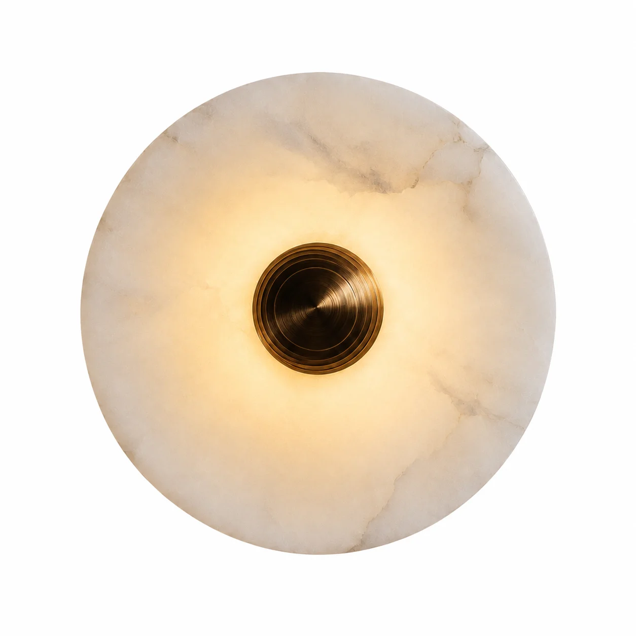 Marble Texture Circular Wall Light, LED Round Wall Sconce for Bedroom Bedside Corridor TV Background view 2