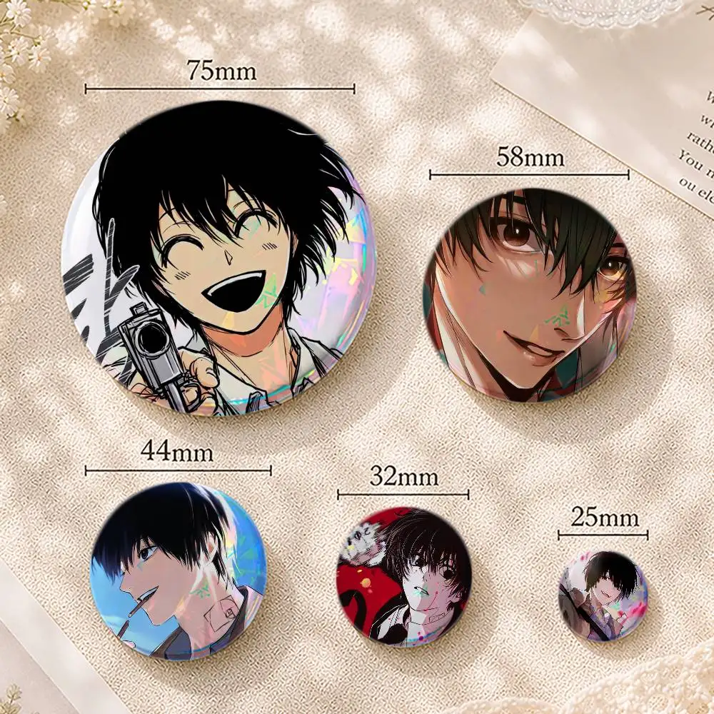 

Sakamoto Days Anime N-Nagumo Custom Printed Tinplate Pins Personalized Lapel Badge Gifts