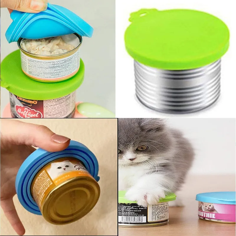 

2025 Reusable Silicone Pet Can Lid BPA Free Food Saver Fits Most Dog Cat Cans Keeps Food Fresh Prevents Bacterial Odors Storage