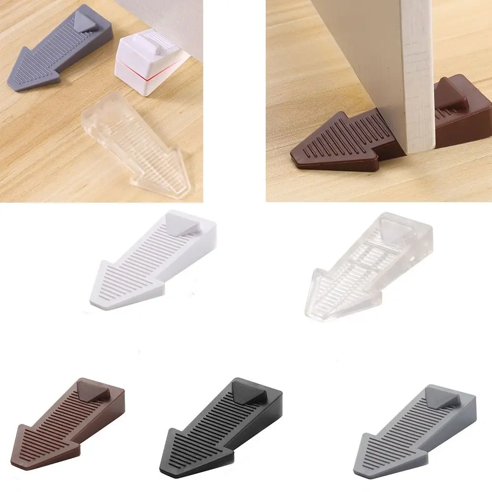2Pcs Wind resistant Doorstops Door Stopper Buffer Safety Door Block Rubber Stackable Door Wedge Children Protection