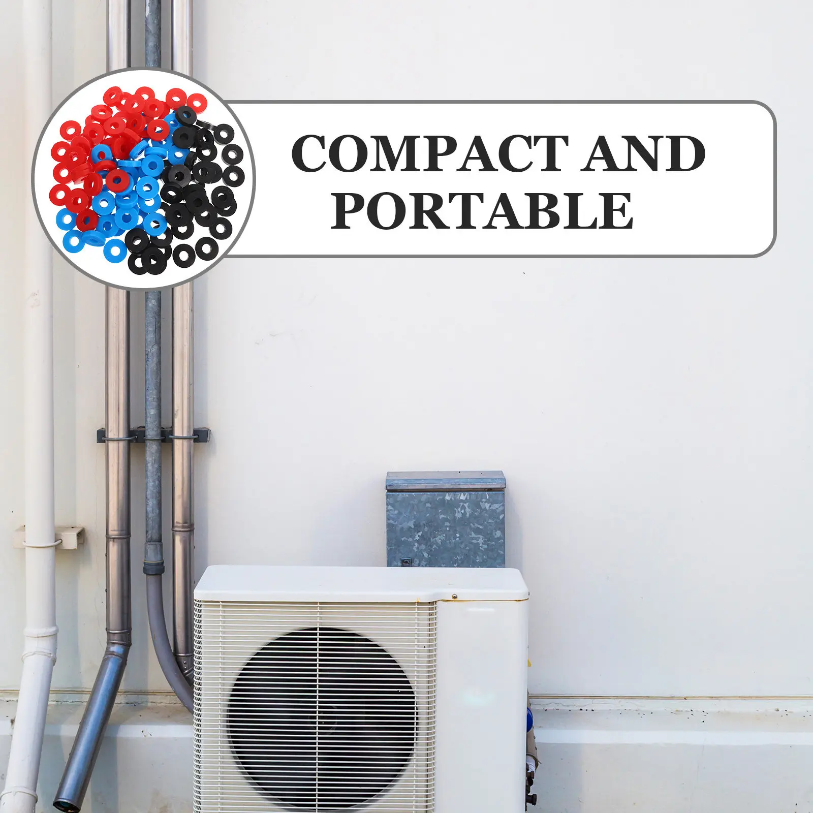 120Pcs Anti-Vibration Rubber Mounting Pads Air Conditioner Fan Coil Systems Ducted Ac Units Vibration Damping Noise Control