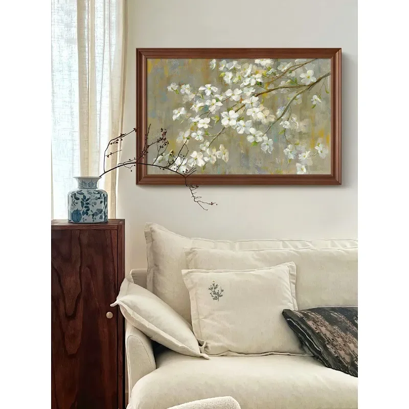 for Apple Blossom Modern French Style Ancient Living Room Decorative Painting American Medieval Style Dining Room Entrance