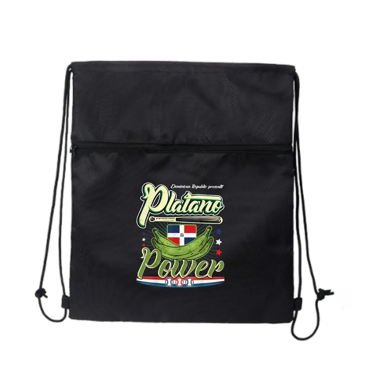 

Легкий рюкзак Platano Power with Dominican Republic Elements на шнурке для мужчин и женщин, сумка на молнии