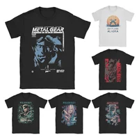 Camiseta de Juego de serpiente sólida MGS1 para hombres y mujeres, Tops de algodón con engranaje de Metal, camisetas divertidas de manga corta con cuello redondo, camisetas clásicas