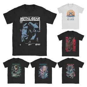 Men Women MGS1 Solid Snake Game T Shish Metal Gear Cotton Tops Funny Sorth Manga o Neck Tees Camisetas clásicas 8 mejores equipos de serpientes de ventas - №1
