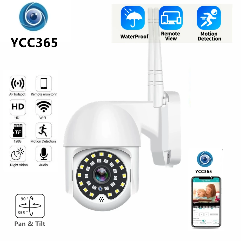 

2MP YCC365 Plus Outdoor WIFI Speed Dome Camera 1080P Two Ways Audio Waterproof Security Protection Wireless Home IP Camera