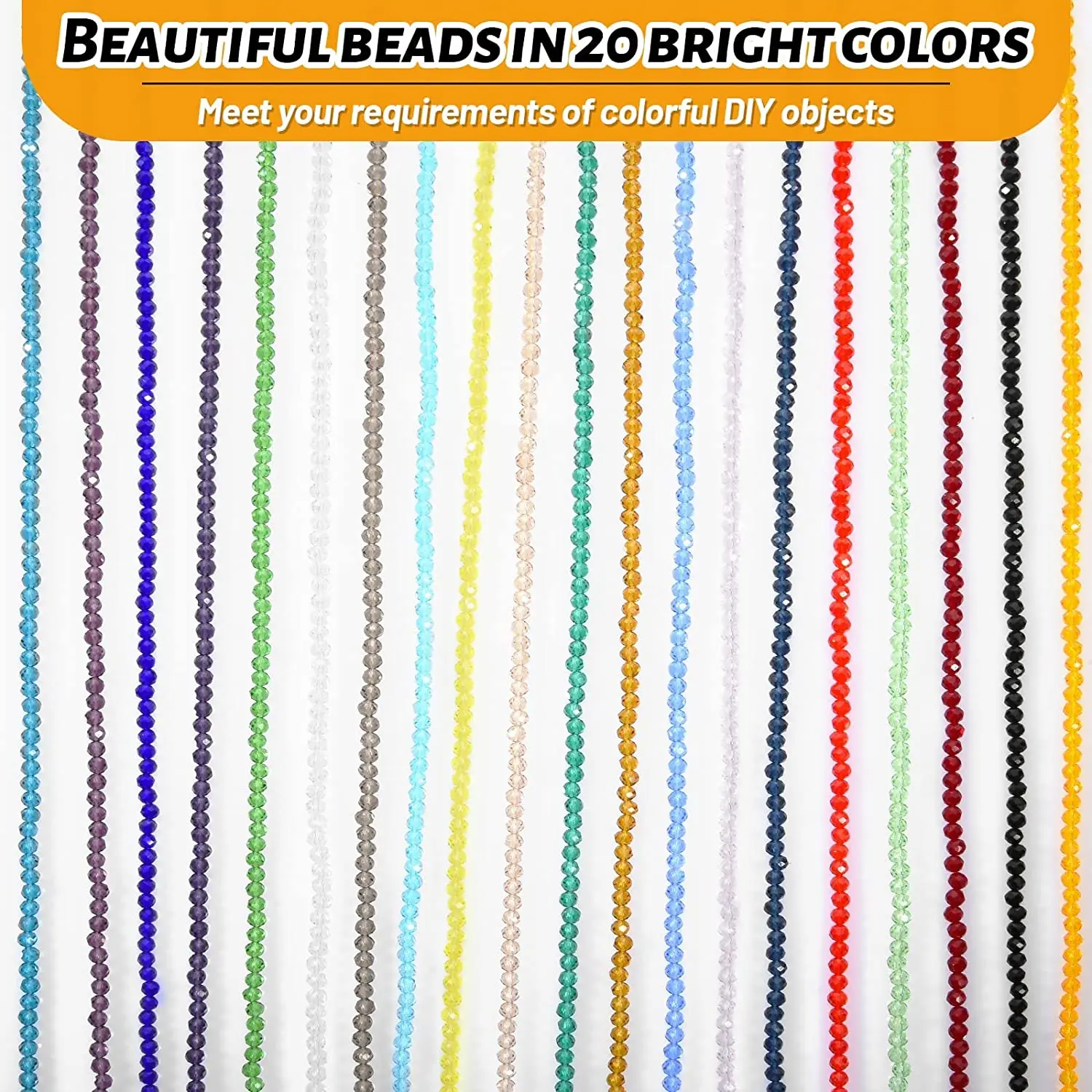 

10Strands 4mm Crystal Faceted Glass Rondelle Loose Spacer Beads for DIY Jewelry Making Crafts Bracelets Necklace Accessories