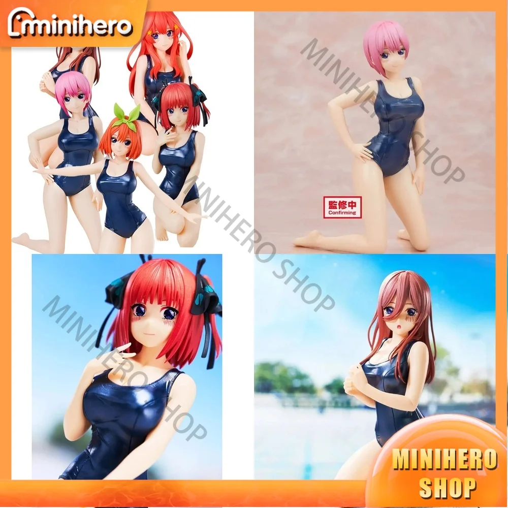 

In Stock Original Banpresto The Quintessential Quintuplets Nakano Ichika Nino Miku Yotsuba Itsuki School Swimsuit Action Figure