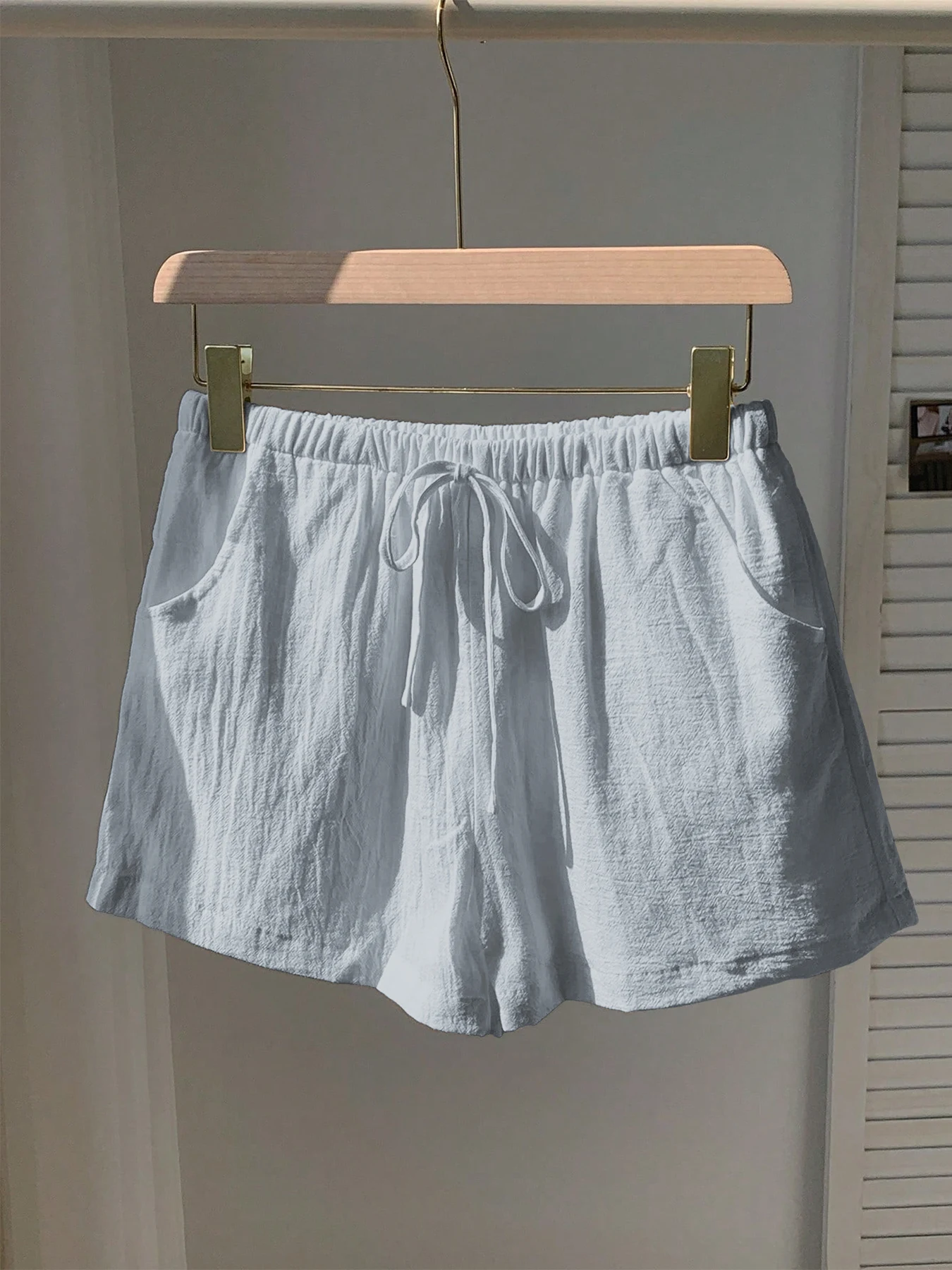 Pantalones Cortos Deportivos C - Short Linen Drawstring reseña y precio