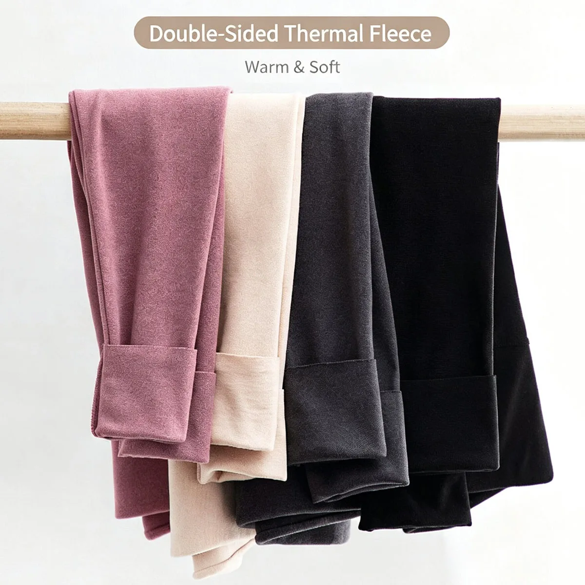 Velvet Leggings Mulberry Silk Seamless Wool Pants Women Winter Thermal Pants High Waist Tummy Control Butt Lift Long Pants