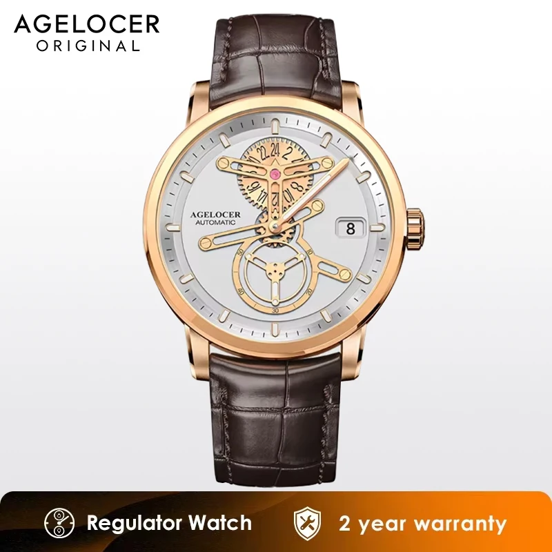 AGELOCER Men's Watch Automatic Mechanical Dress Business Space Station Watches for Men with Fashion Luxury Watches