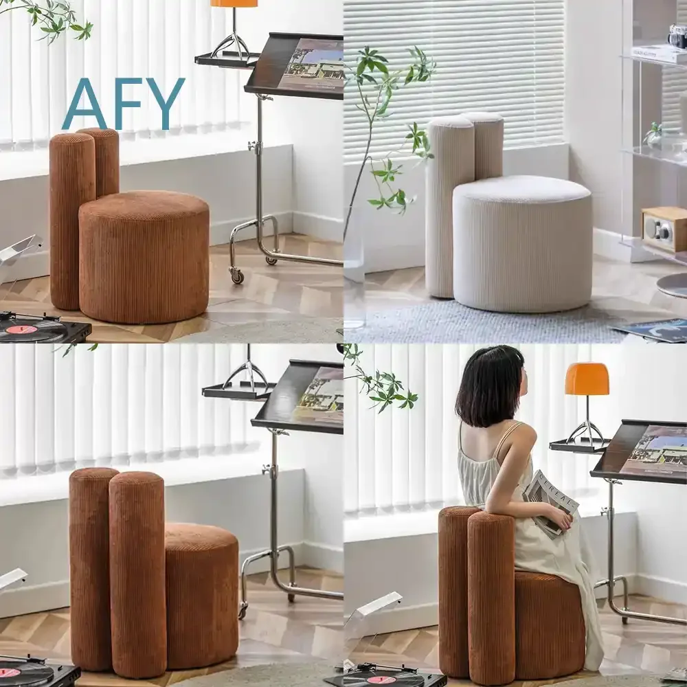 Vanity Chair for Modern Home Furniture for Dressing Stool for Hallway Ottoman for Rabbit Ear Stool for Backchair for Lounges