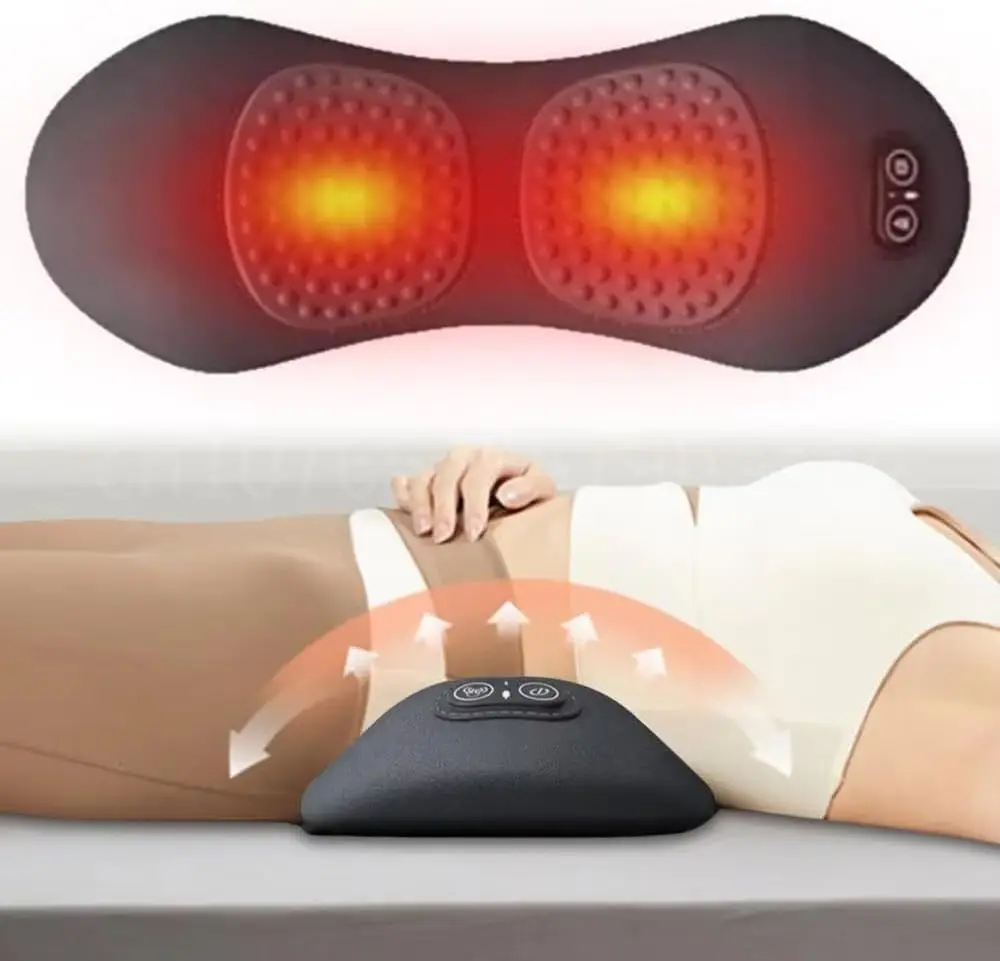3-in-1 Triple Fusion Back Massager, 2026 New Triple Fusion Massager for Sciatica, with Electric Traction Lifting & Heat Compress