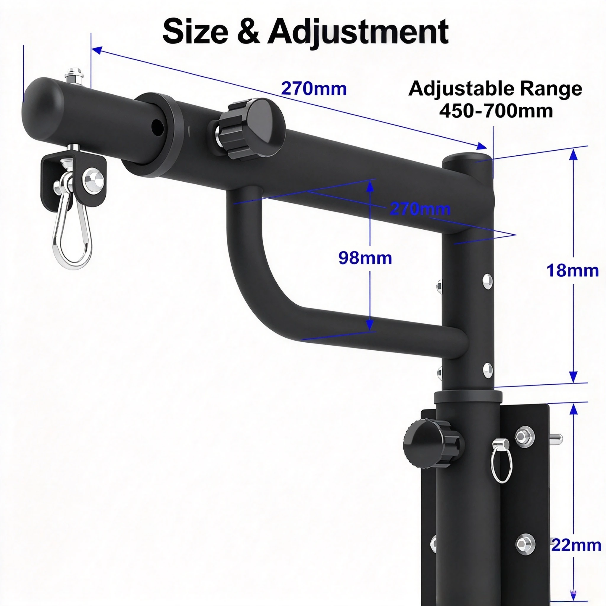 New Rotatable and Retractable Thickened Boxing Sandbag Wall-mounted Bracket Boxing Sandbag Wall Fixing Frame