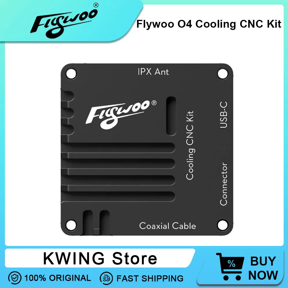 Flywoo O4 Air Unit Cooling CNC Kit For Aviation-Grade Aluminum Cooling System Dissipation Aluminum Parts for O4 FPV Drone