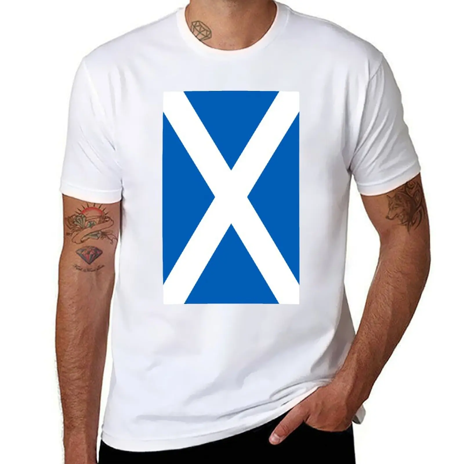 

Scotland Saltire ALBANNACH Scottish flag T-Shirt funny t shirts dark humor t shirt custom print T-Shirt