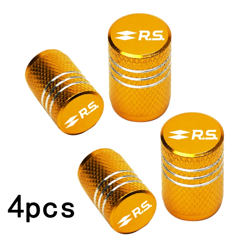 Car Wheel Tire Valve Caps Tyre Stem Covers Airdust Waterproof For Renault RS Clio Scenic Logan Megane Koleos Sandero Safrane