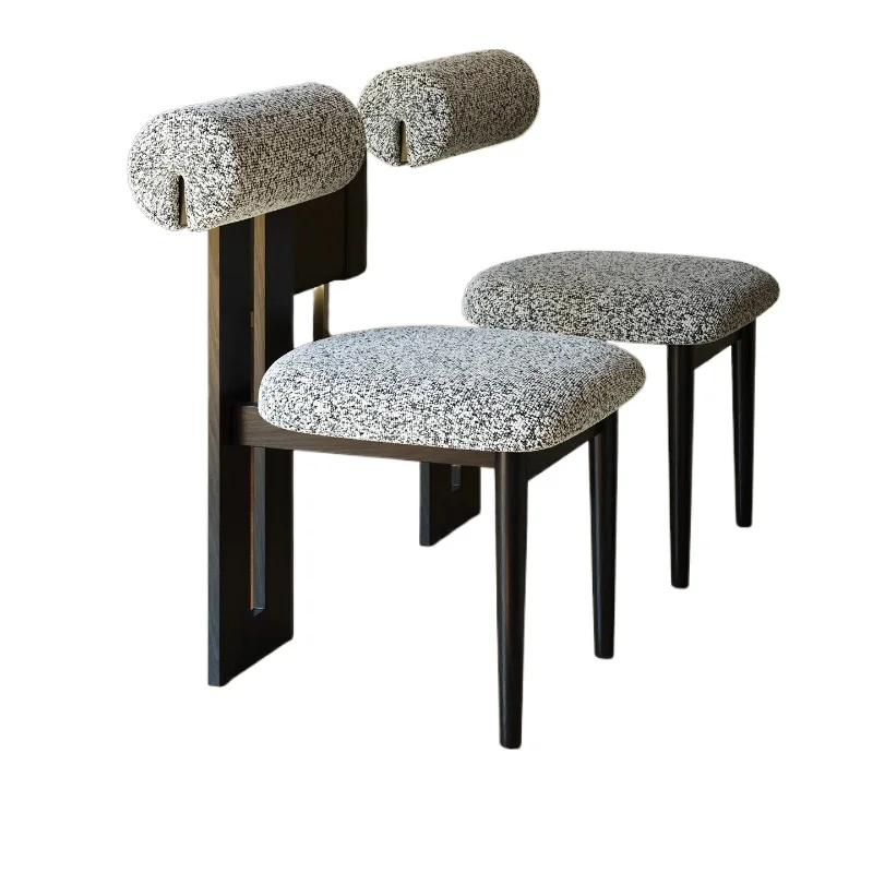 

Solid wood dining chair, ash wood French chair, retro style dining table and chairs